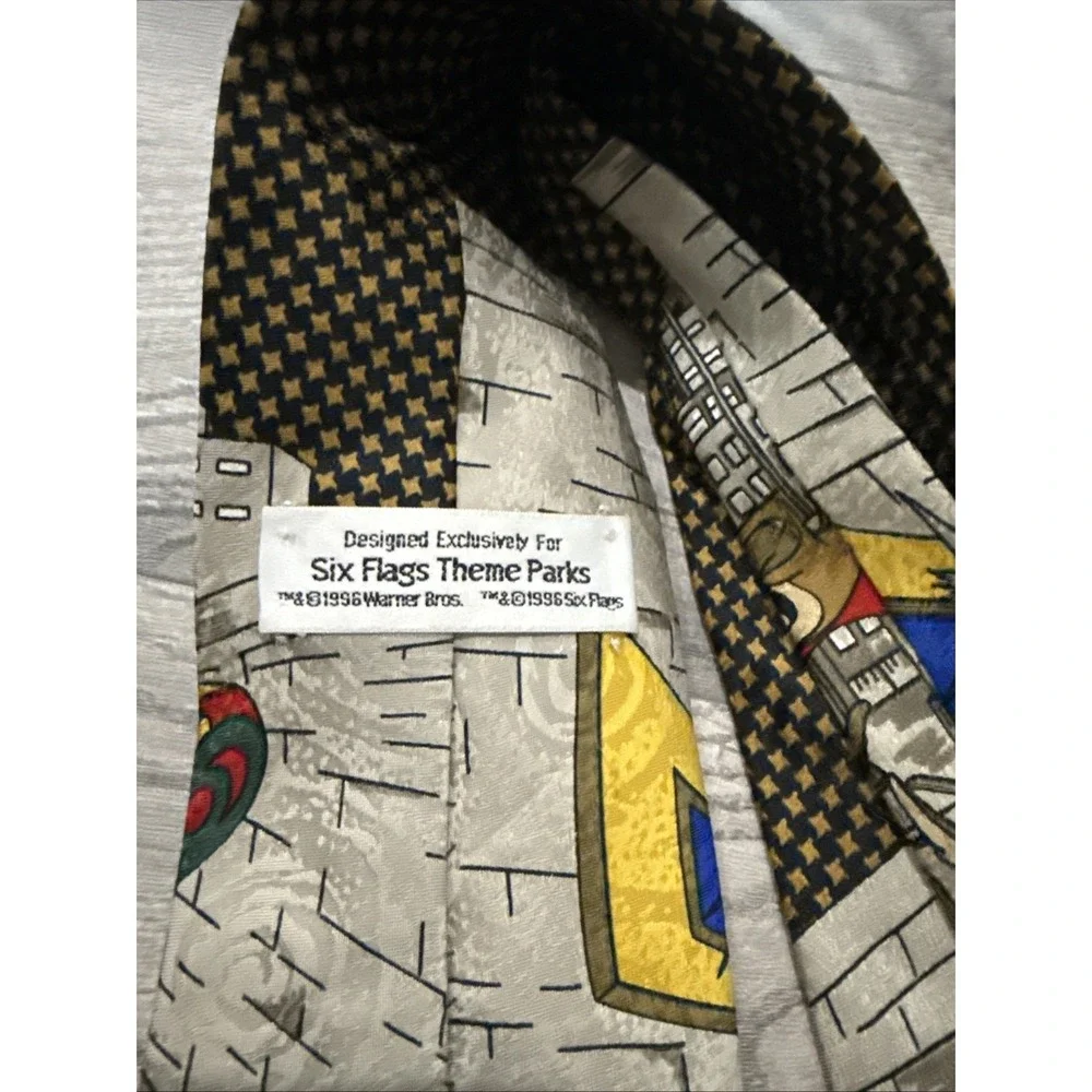 Looney Tunes Men's Neck Ties 1990s Warner Brothers Lot Of 3 Tweety, Bugs Etc